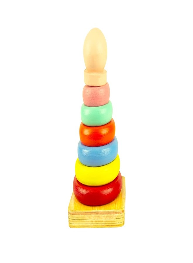 Techny Birds Technybirds Wooden Balancing Tree and Wooden Rainbow Stacker Combo | Educational Toys for Kids | Montessori Learning Toys | Color Recognition Toys | Fine Motor Skills Development - Image 2